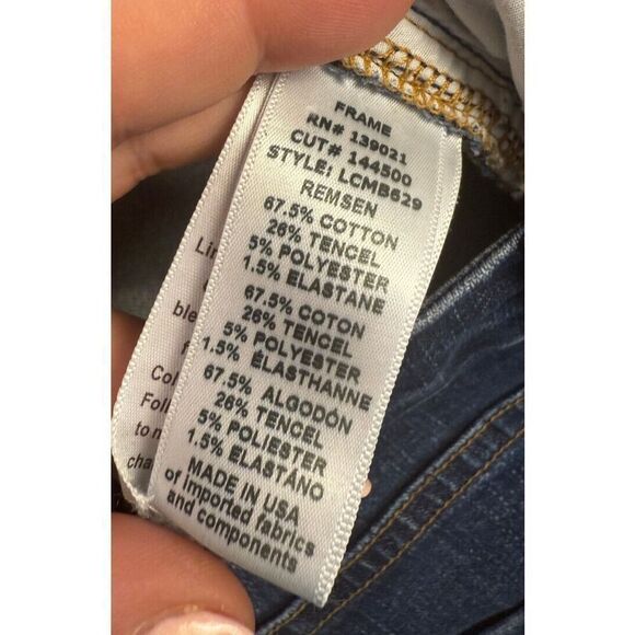 Frame Denim Le Crop Mini Boot Jeans Blue LCMB629 Women's Size 29 - Picture 10 of 10